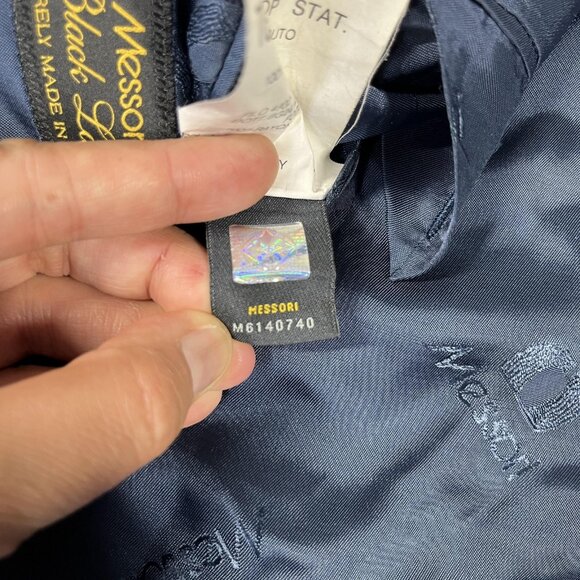 Messori Black Label Blazer Mens 46 Cashmere Two Button Suit Jacket Made Italy - Picture 5 of 12